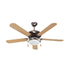 Celing fan with light - Satin Chrome & Light Wood (JX0006SC--)