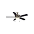Kitwe celing fan with light - Satin Silver & Black (JX09-SS)