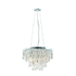 4-Light Chrome and Clear Gem chandelier (JP307-CH/CL)