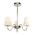 3-Light Chrome and White Madelyn chandelier (JP430-CH/W)