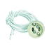 GZ10 Ceramic Silicone lampholder with 500mm lead (HH201)