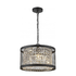 Mesh & Crystal pendant - Black (JC151-CL/BL)