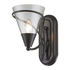 Up Facing JP510-CL/BL Wall Light -  Clear and Black