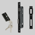 SAVI EURO Rollerlock 35mm & 60mm cylinder MATT BLACK (Code: BLKSERC035)