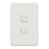 2 lever 1 way switch plus 1 dimmer (bellpress) with Skin