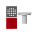 40mm vertical outlet Grate & Waste -  Stainless Steel with round holes