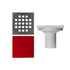 50mm vertical outlet Grate & Waste -  Stainless Steel with round holes