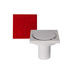50mm vertical outlet Grate & Waste -  White ABS plastic