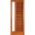 Horizontal slatted glass panel door