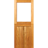 Full glass top stable door with framed, ledged, braced & battened bottom