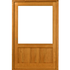 Full glass top with raised field bottom panel door