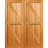 Braced, framed, ledged & battened open back double door