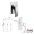 Galatina Chrome single lever concealed mixer (Code: 1LUXTAPGAL006)