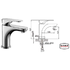 Montella Chrome single lever basin mixer (Code: 1LUXTAPMON001)